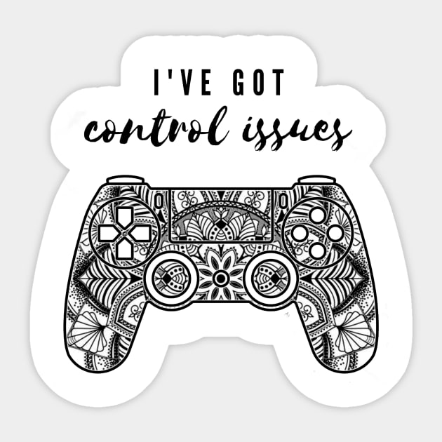 Control issues revamped. Sticker by Prettielilpixie